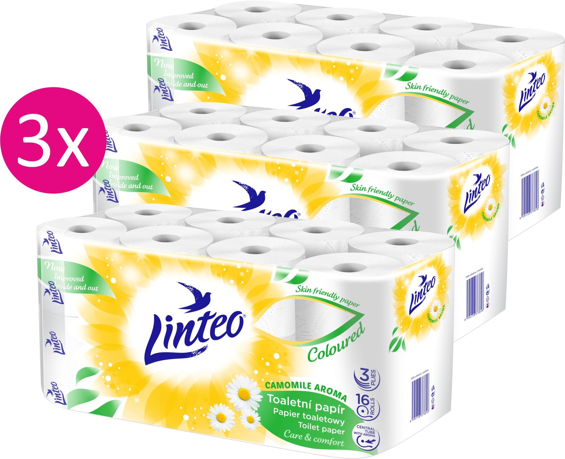 LINTEO Camomile (3× 16 ks) Toaletný papier