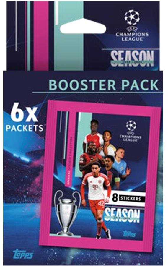 Topps Booster Pack samolepiek Champions League 2023/24 Zberateľské...