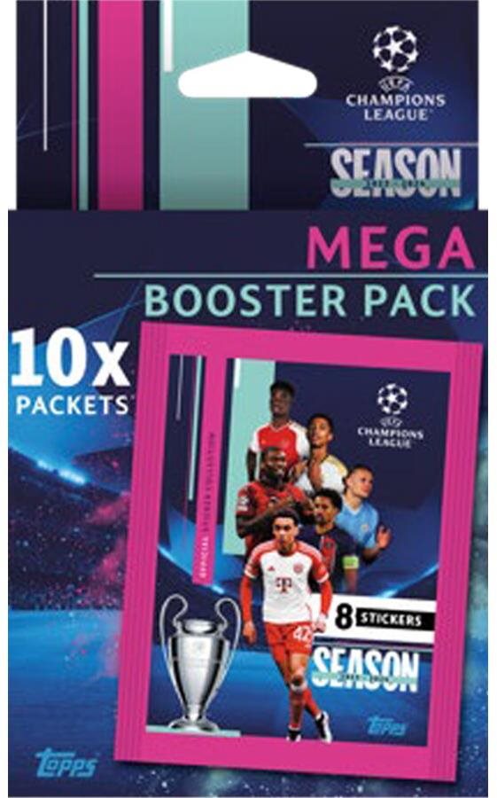 Topps Mega Eco-Pack samolepiek Champions League 2023/24 Zberateľské...