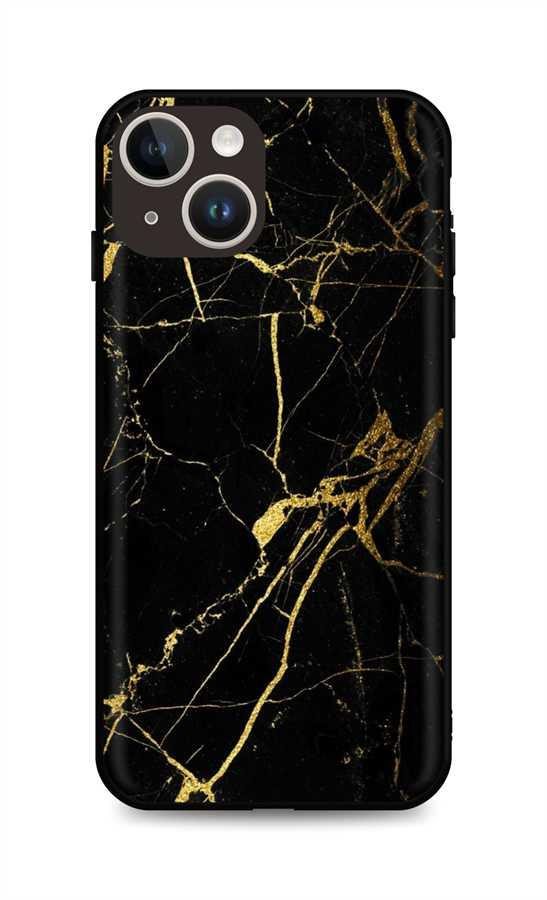 TopQ Kryt LUXURY iPhone 14 pevný Marble čierno-zlatý 111287 Kryt na...