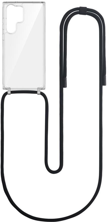 TopQ Kryt Simple Samsung S23 Ultra s čiernou šnúrkou priehľadný...