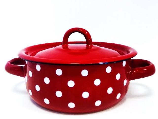 TORO émaillé 1,5 L, DÉCOR A POIS Casserole