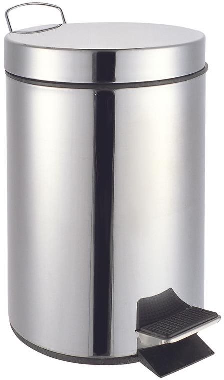 TORO hulladékgyűjtő, 3 l, pedál, rozsdamentes acél Kosár