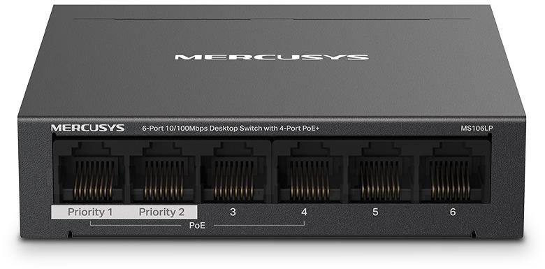 Mercusys MS106LP, 6-Port switch, 4-Port PoE+ Switch