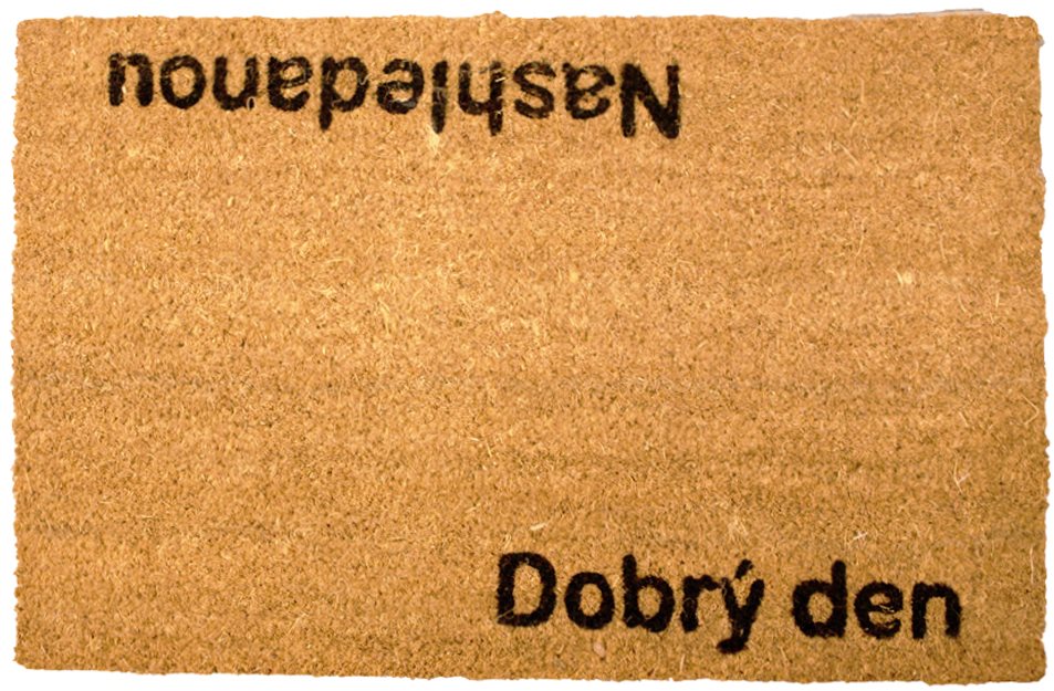 HOME ELEMENTS Rohožka s originálnym textom, Dobrý deň, 40 × 60 cm...