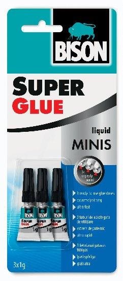 BISON SUPER GLUE MINIS 3×  1g Sekundové lepidlo