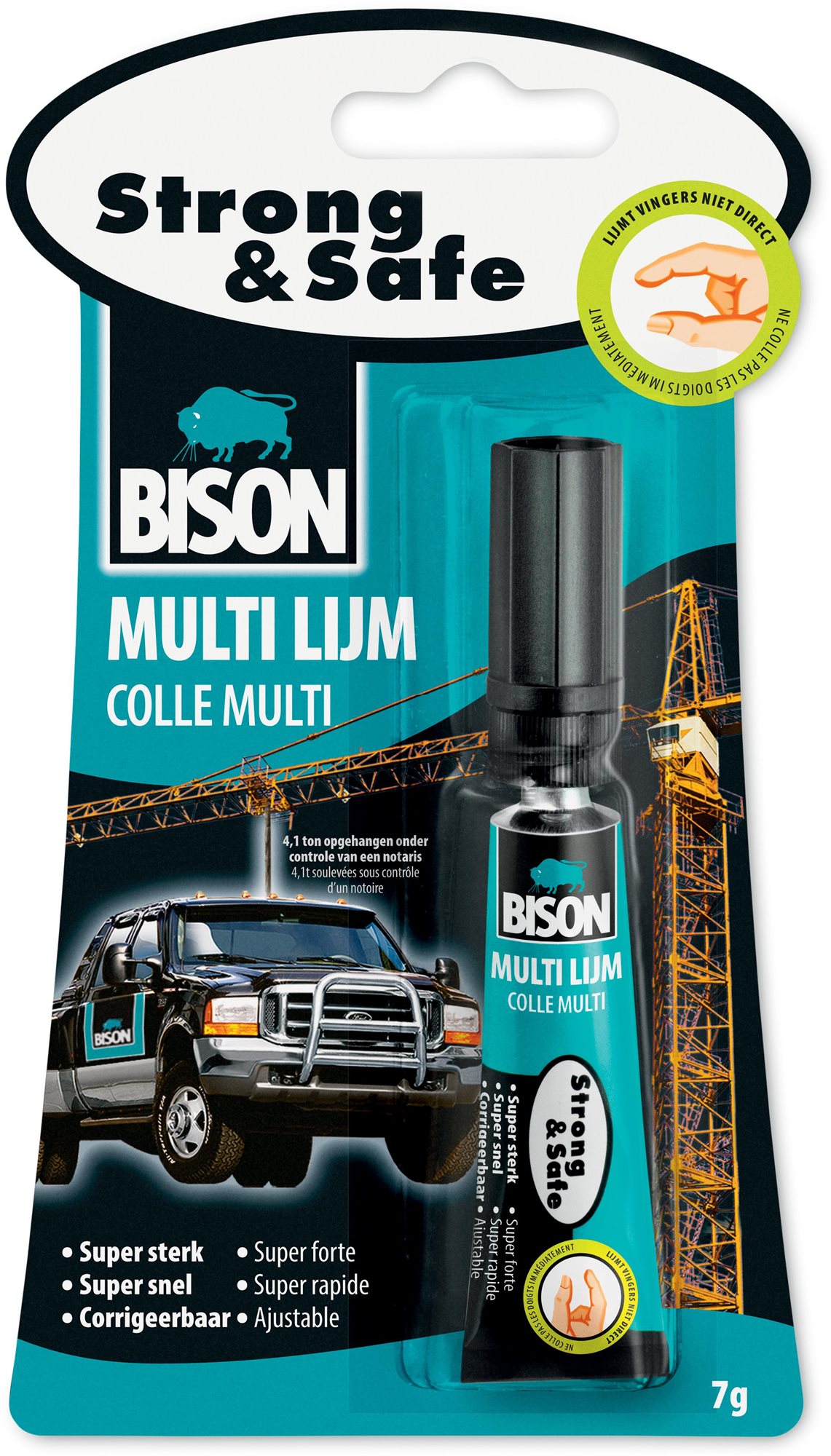 BISON Strong & Safe 7 ml/g Sekundové lepidlo