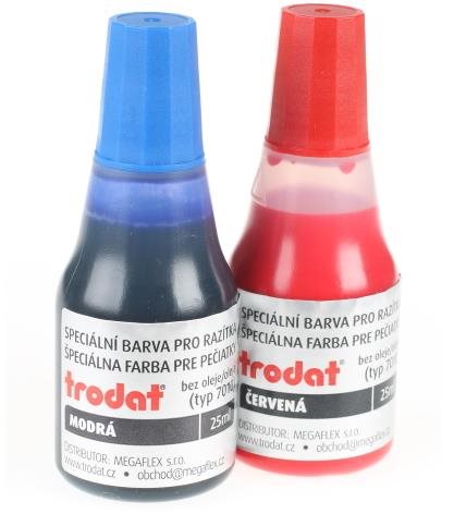 TRODAT razítková barva 7010 modá + červená - 2 ks Razítková barva
