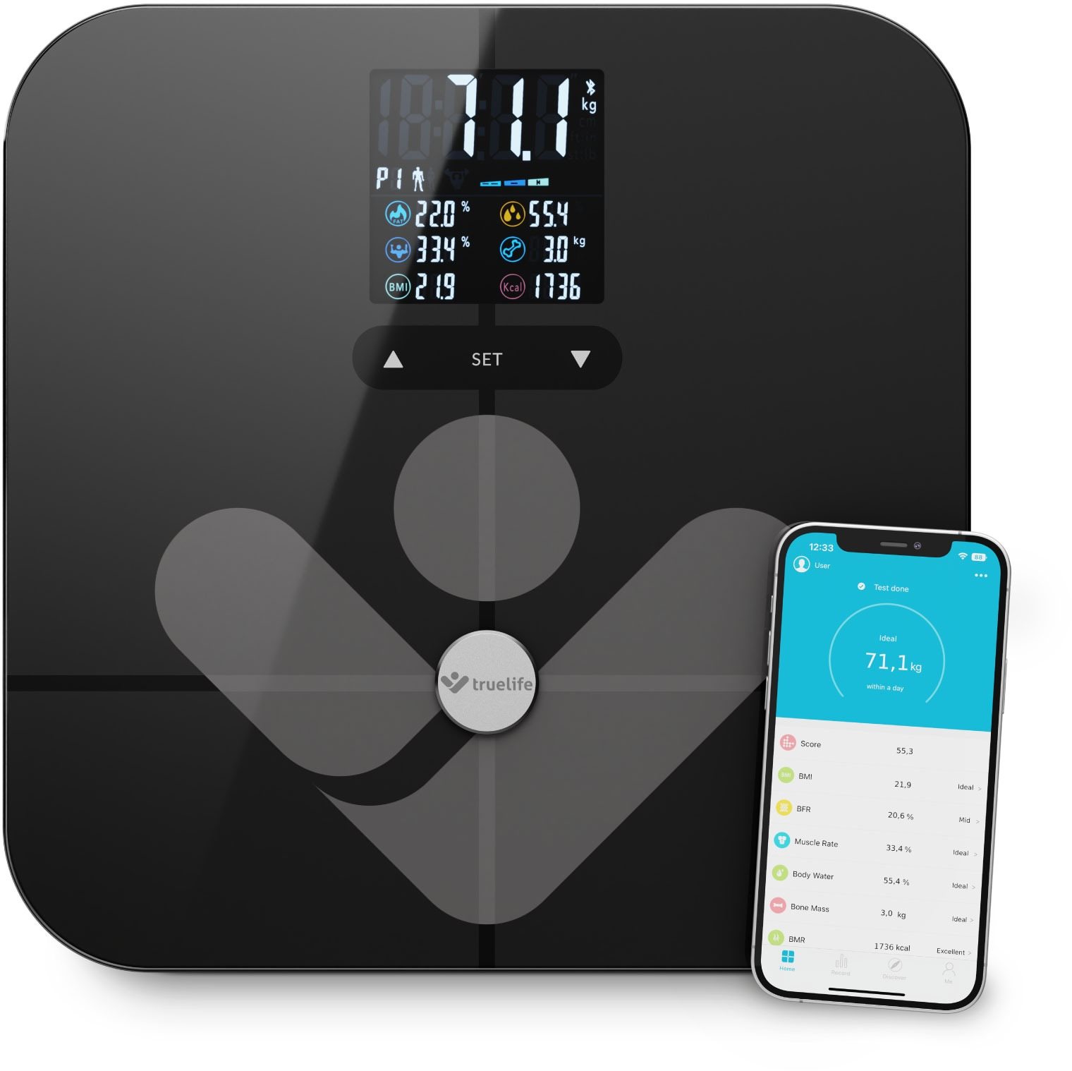 TrueLife FitScale W7 BT Black Osobná váha