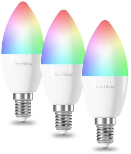 TechToy Smart Bulb RGB 6W E14 ZigBee 3 db-os szett LED izzó