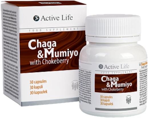 TIANDE Active Life Čaga s mumiem 30 kapslí Doplněk stravy