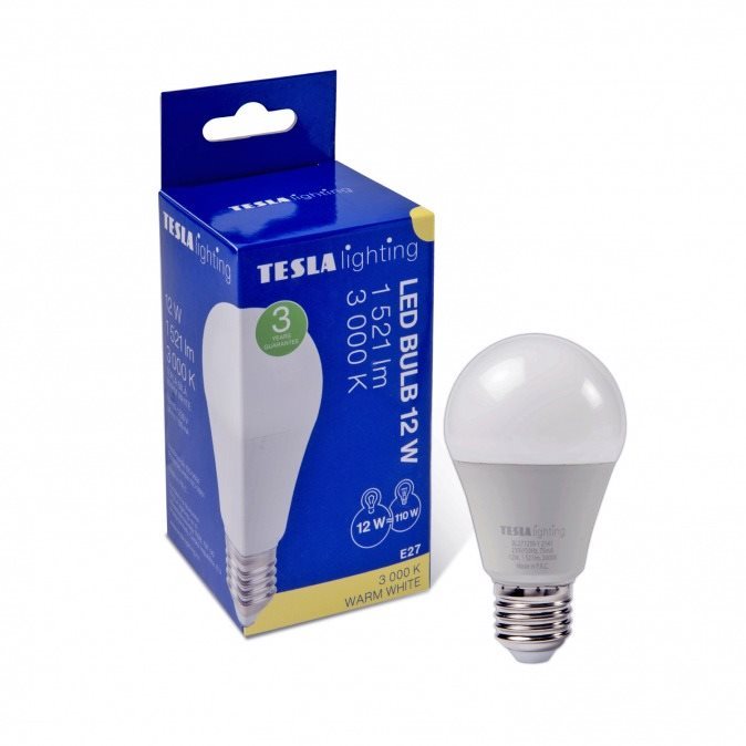 Tesla – LED žiarovka BULB E27, 12 W, 230 V, 1 521 lm, 25 000 h, 3...