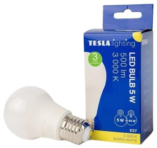 Tesla - LED izzó BULB, E27, 5W, 230V, 500lm, 25 000h, 3000K meleg...