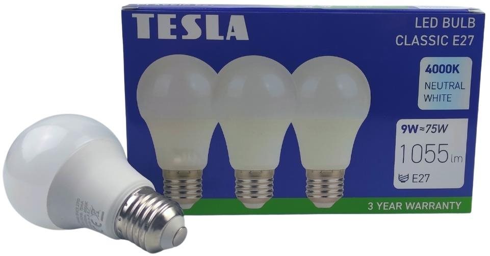 Tesla – LED žiarovka BULB E27, 9 W, 230 V, 1055 lm, 25000 h, 4000 K...