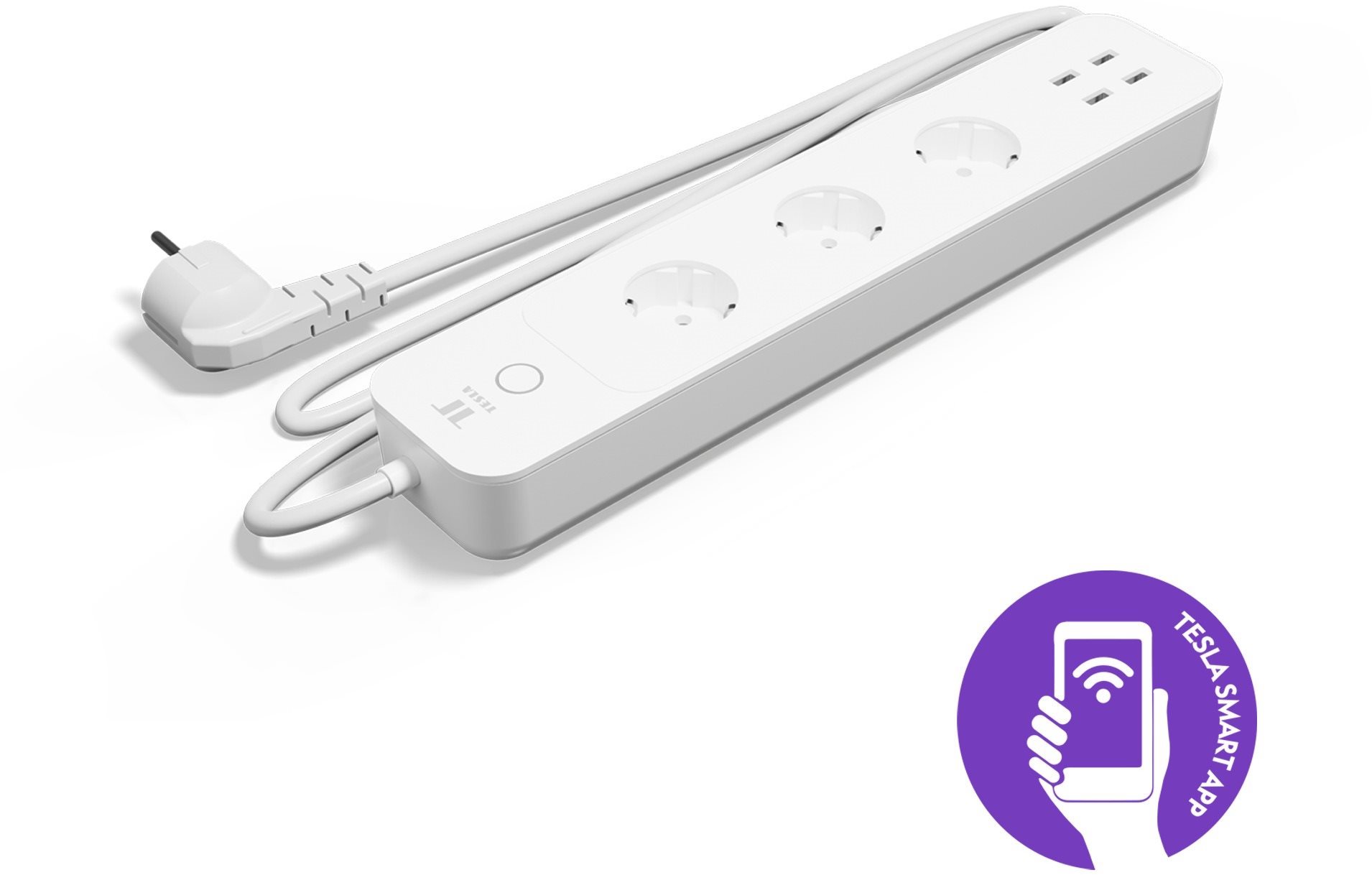 Tesla Smart Power Strip 3 + 4 USB Smart zásuvka