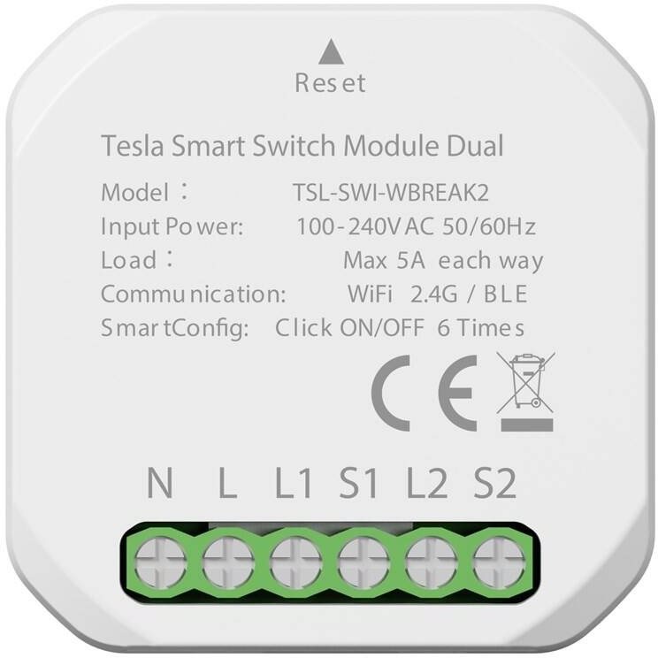 Tesla Smart Switch Module Dual Vypínač