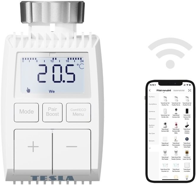 Tesla Smart Thermostatic Valve Tete thermostatique