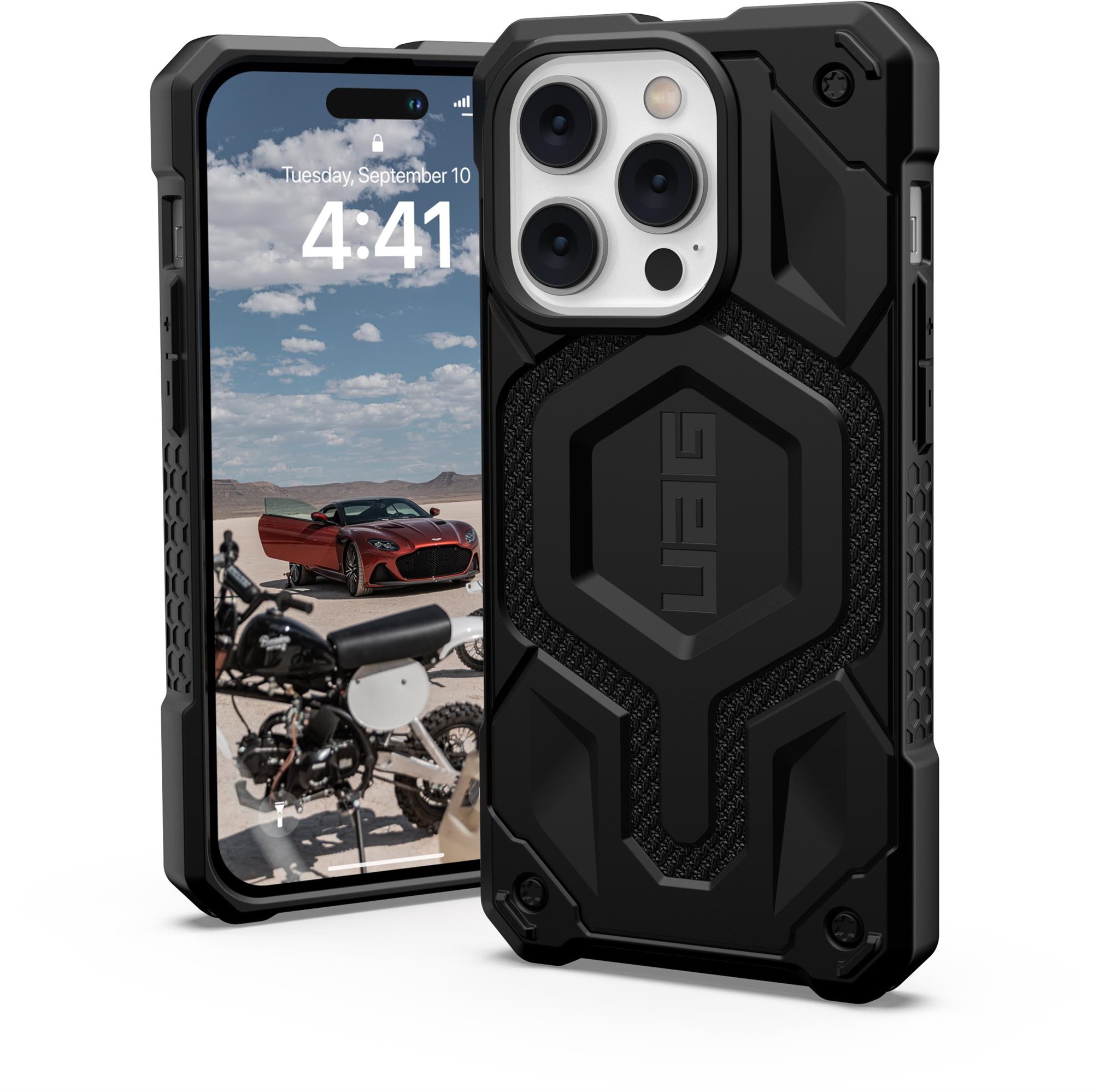 UAG Monarch Pro MagSafe Kevlar Black Cover für das iPhone 14 Pro...
