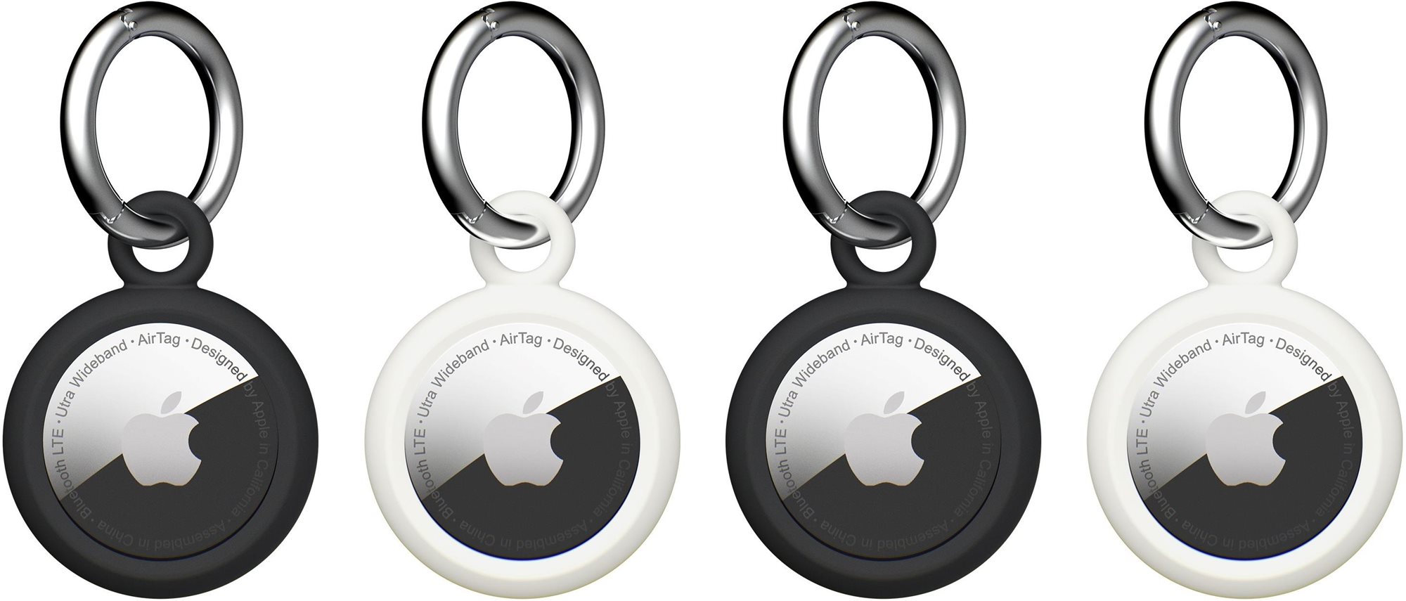 UAG Dot Keychain 4 Pack Black/Marshmallow Apple AirTag AirTag Apple