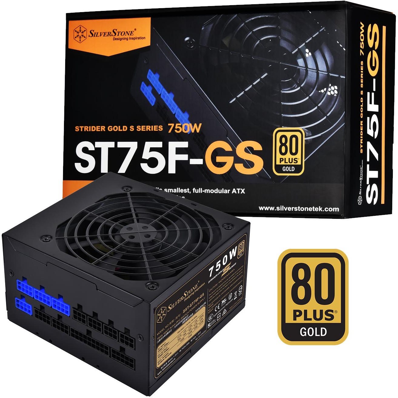 SilverStone ST75F-GS 750W Strider Gold S series PC Power Supply
