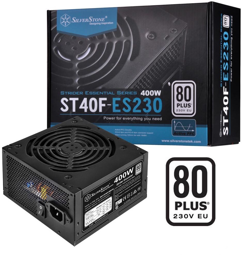 SilverStone Strider Essential 80Plus ST40F-ES230 400W PC Power Supply