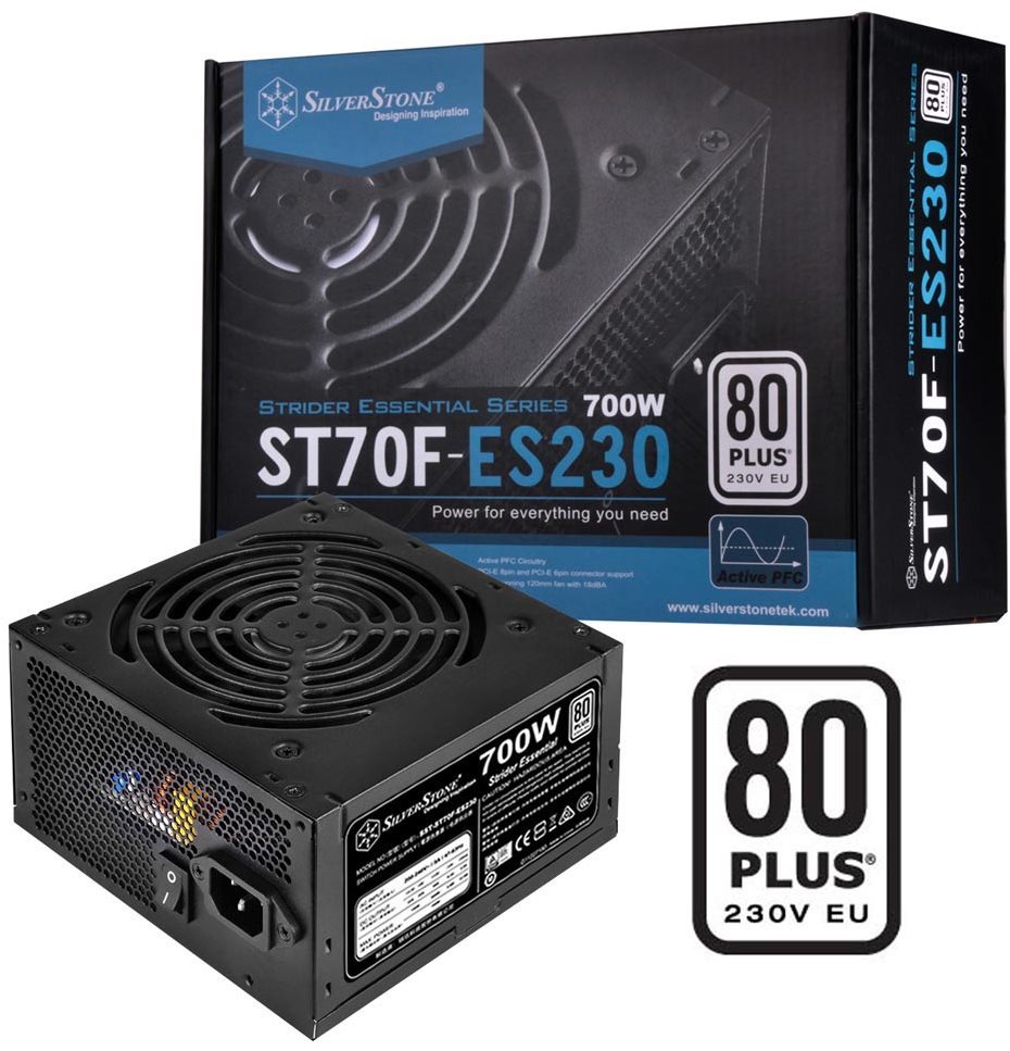 SilverStone Strider Essential 80Plus ST70F-ES230 700W PC Power Supply