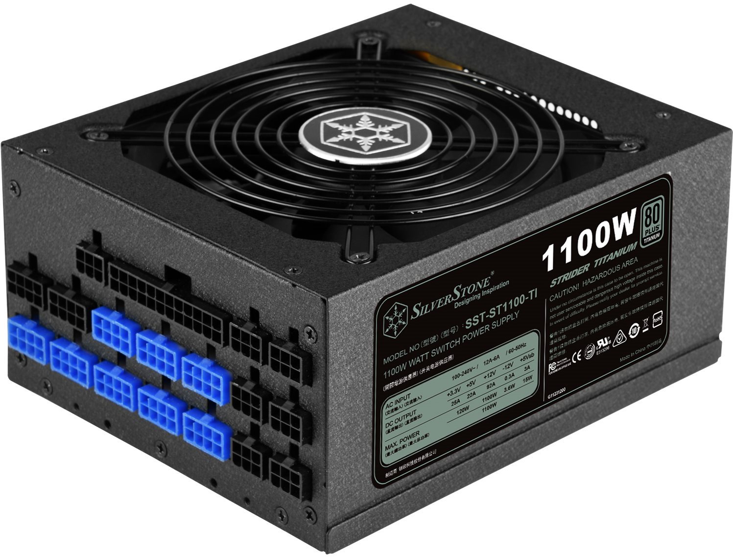 SilverStone Strider Titanium ST1100-TI 1100W PC Power Supply