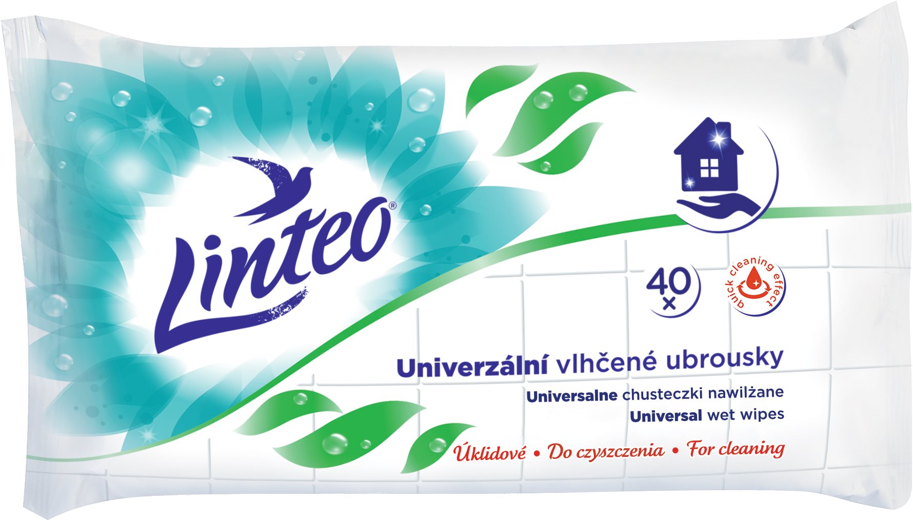 LINTEO Vlhčené obrúsky univerzálne (40 ks) Vlhčené obrúsky
