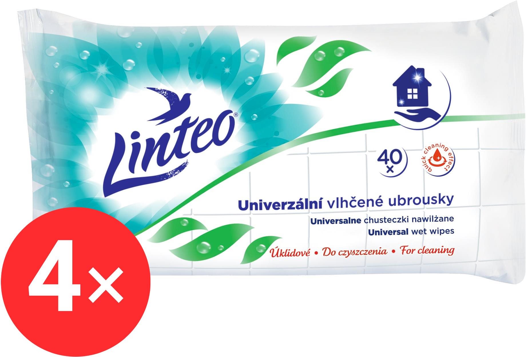 LINTEO vlhčené obrúsky univerzálne (4× 40 ks) Vlhčené obrúsky