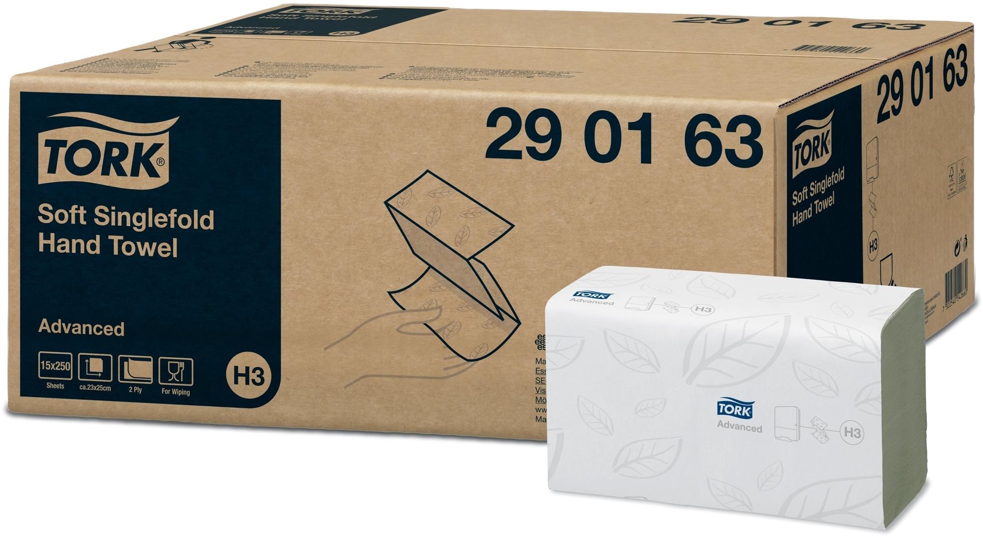 TORK Advanced H3 biele Papierové utierky do zásobníka