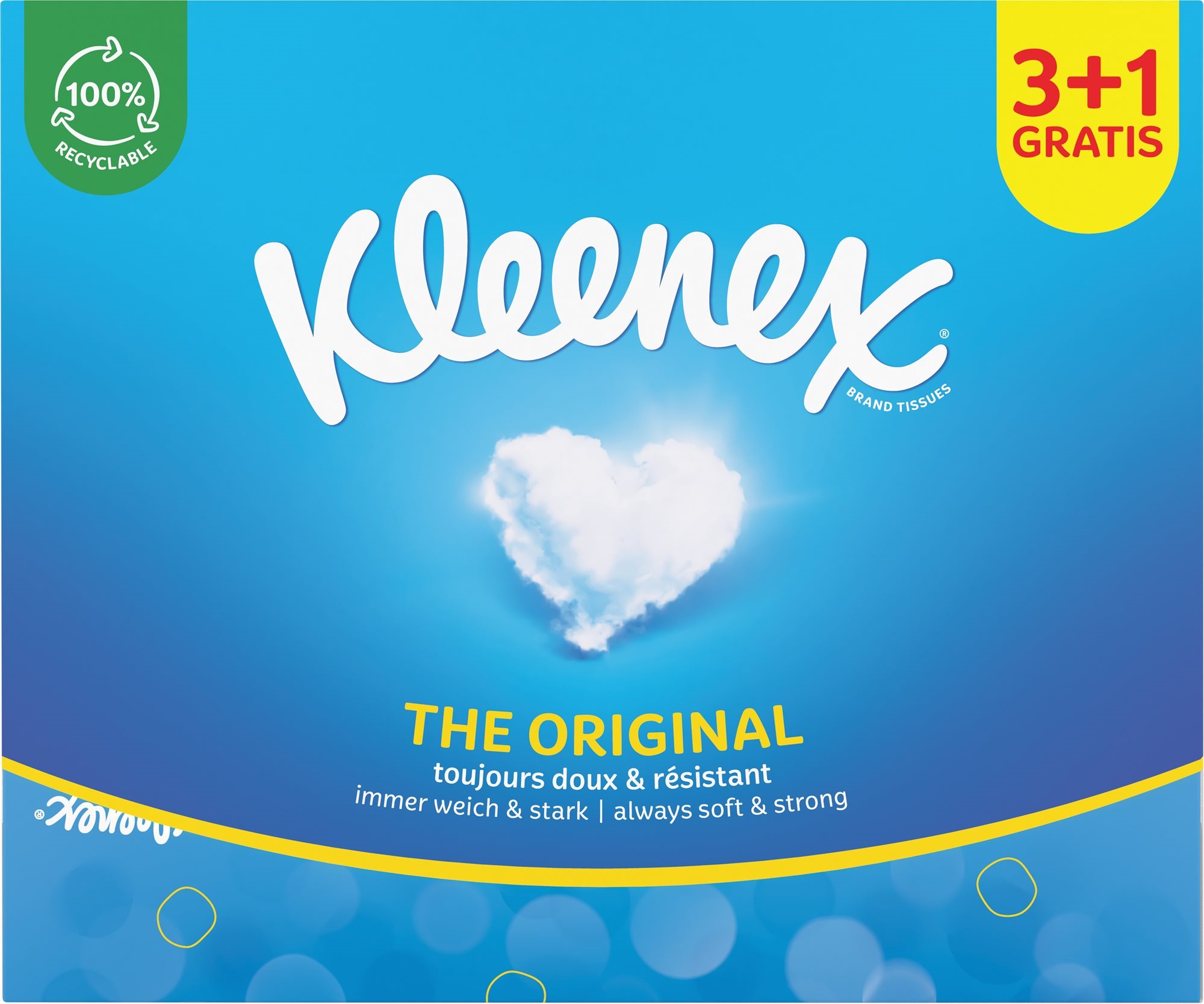 KLEENEX Original Box (4× 72 ks) Papierové vreckovky