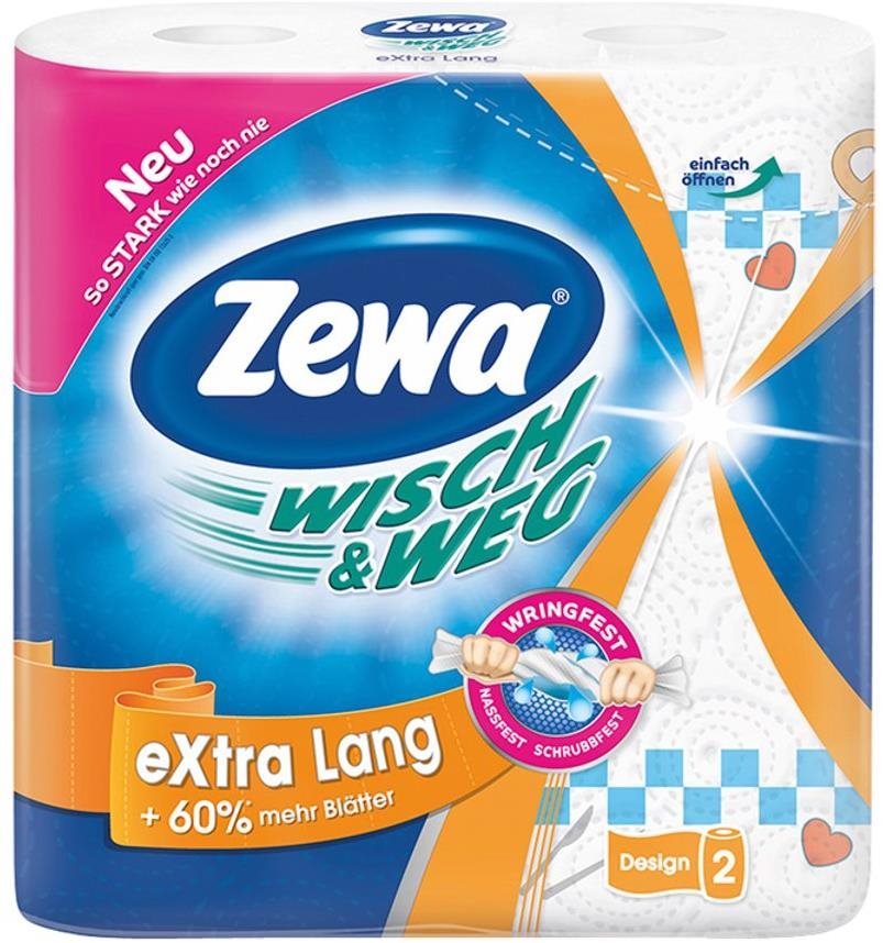 ZEWA Wisch&Weg Extra Lang Design (2 ks) Papierové utierky do...