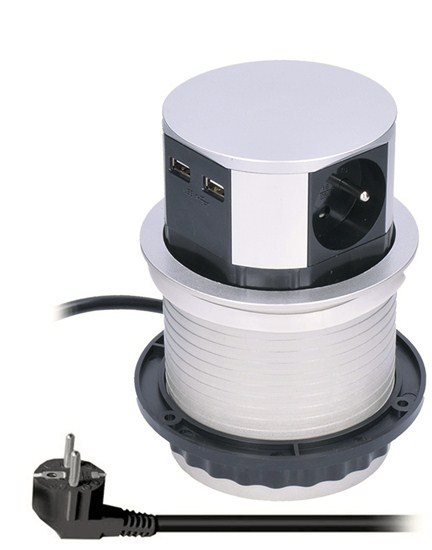 Solight PP100USB Predlžovací kábel