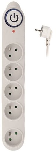 Solight Surge Protector, 150J, 5 Steckdosen, 1,5 m, weiß...