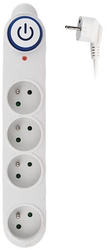 Solight Multiprise parafoudre, 150J, 4 prises, 1.5m, blanc...