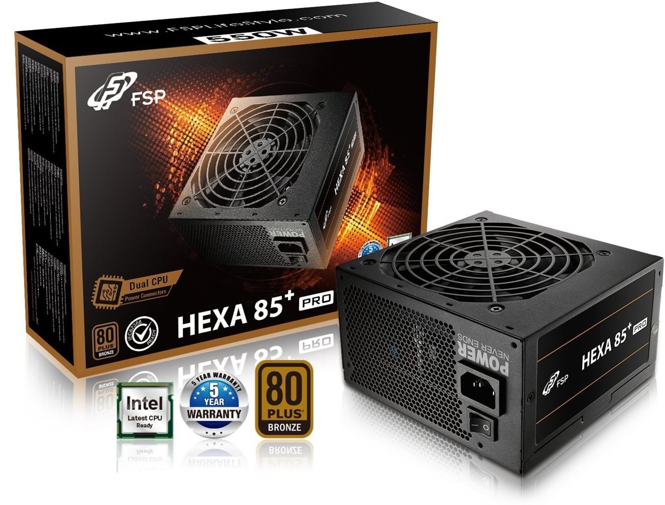 FSP Fortron HEXA 85+ PRO 550 PC tápegység