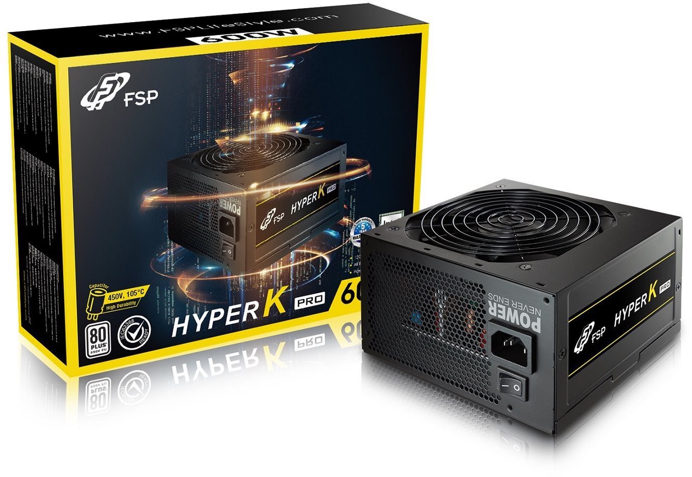 FSP Fortron HYPER K PRO 600 PC Power Supply
