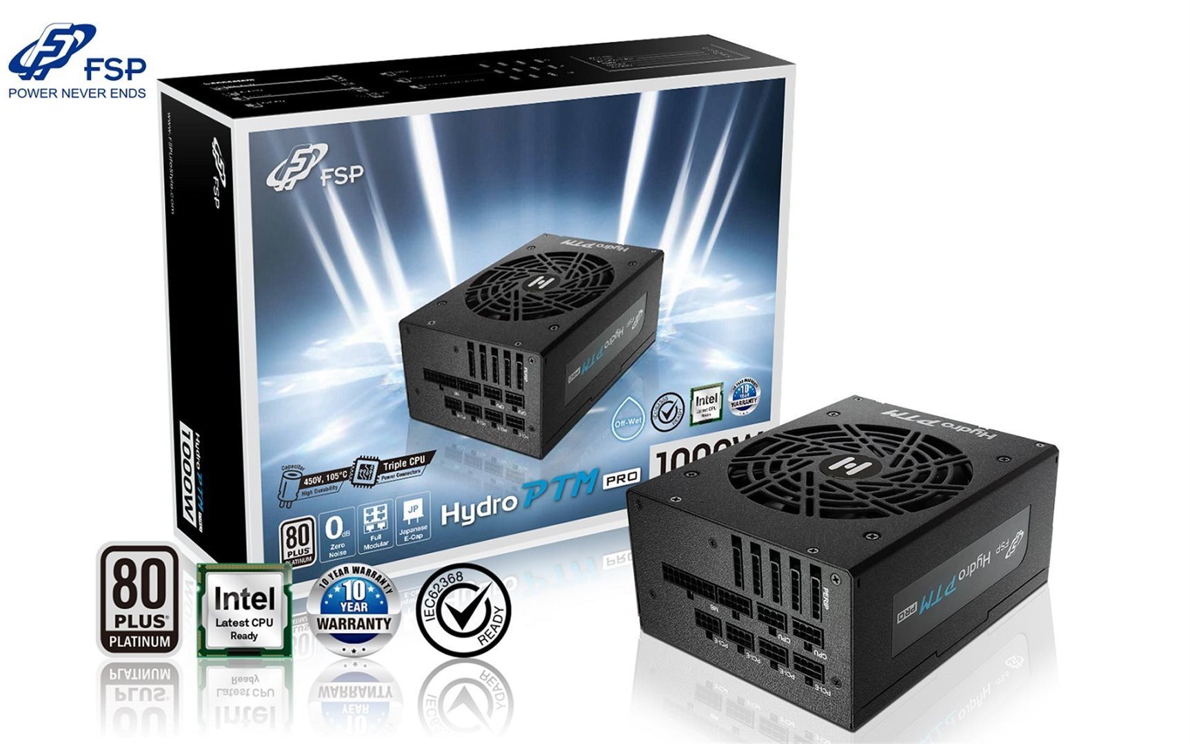 FSP Fortron HYDRO PTM PRO 1000 PC Power Supply