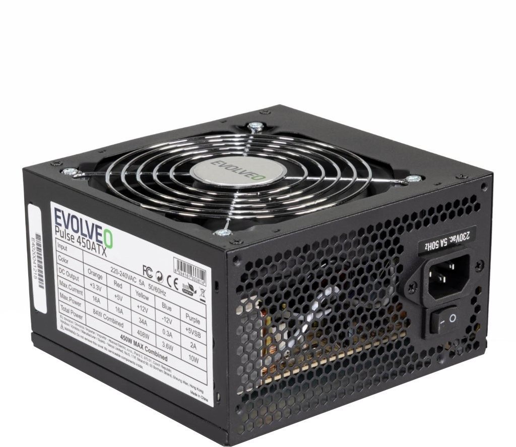 EVOLVEO Pulse 450W - Schwarz PC-Netzteil