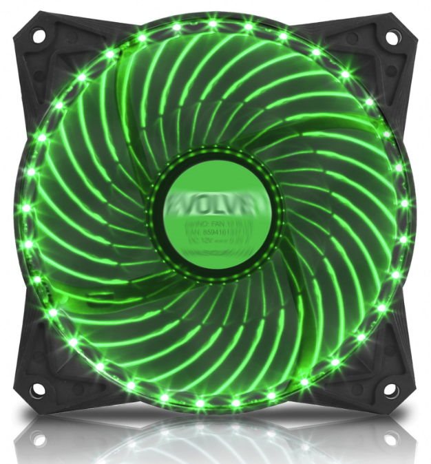 EVOLVEO 12L2GR LED 120mm Grün PC-Lüfter