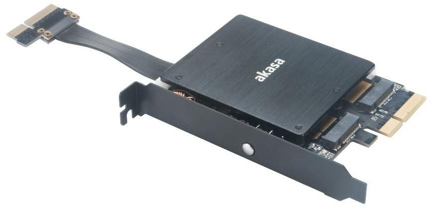 AKASA Dual M.2 PCIe SSD adapter Vezérlőkártya