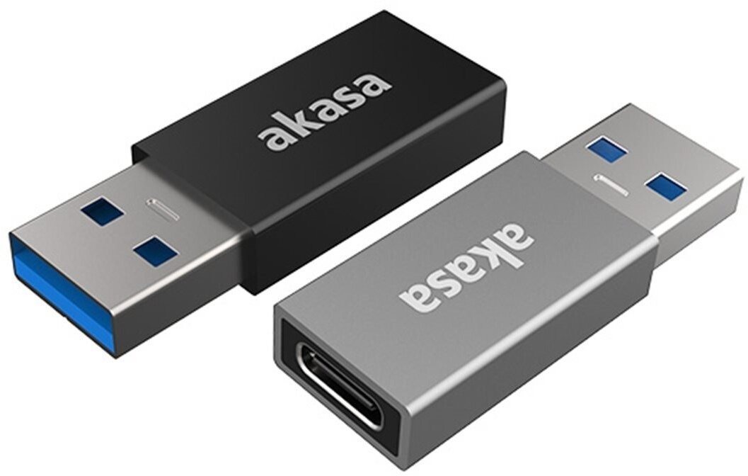 AKASA USB 3.1 Gen2 Type-C female to Type-A malé adaptér, 2 pack...