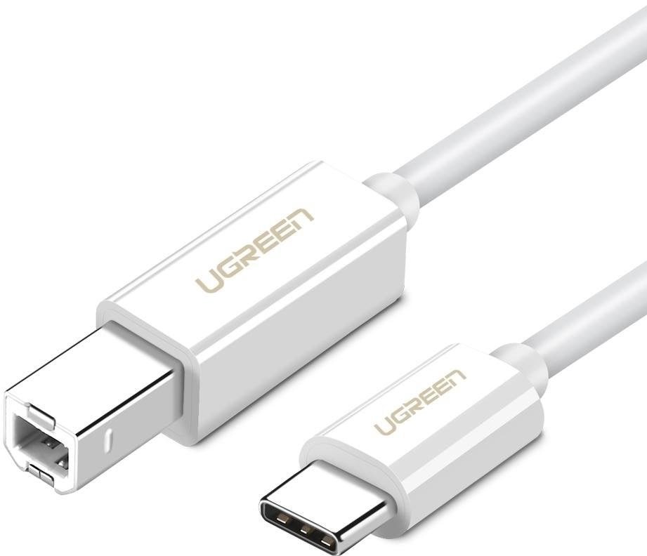 UGREEN USB-C to USB 2.0 Print Cable 1m White Adatkábel