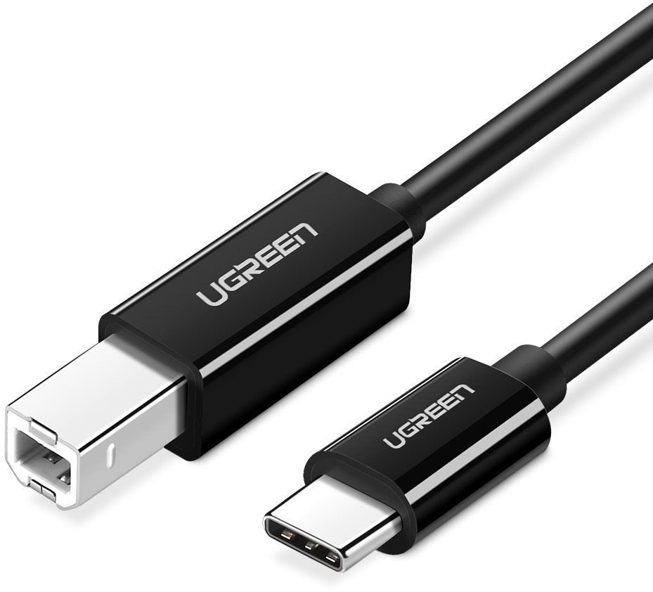 Ugreen USB-C to USB 2.0 Print Cable 2m Black Adatkábel