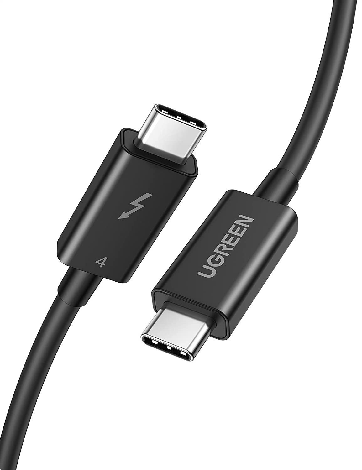 UGREEN USB-C to USB-C Thunderbolt 4 Cable 0.8 m Black Dátový kábel
