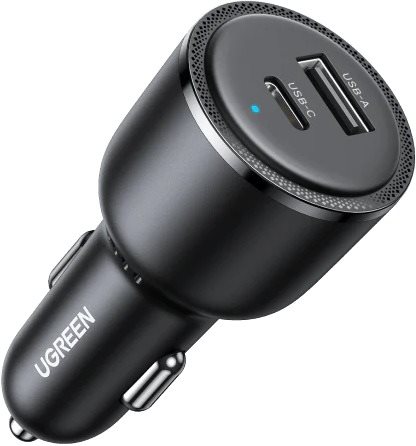 Ugreen USB-C PD+USB-A 63W Fast Car Charger Autós töltő