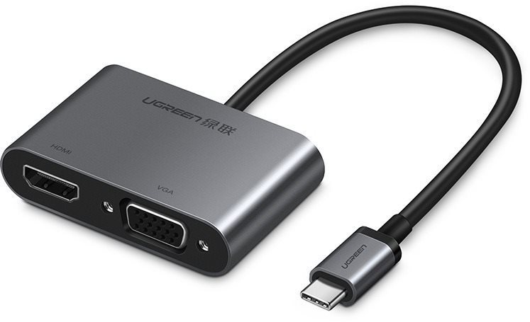UGREEN Adaptateur USB-C vers HDMI + VGA avec PD gris sidéral...
