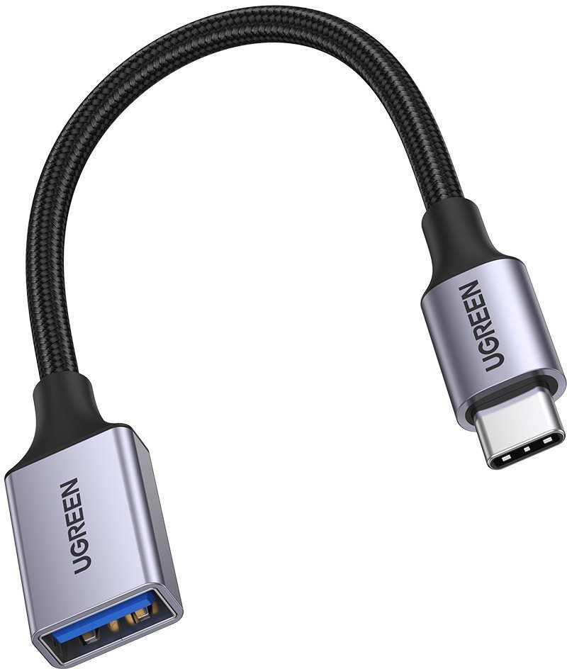 UGREEN USB-C zu USB 3.0 OTG Cable Alu Case with Braid Black Adapter
