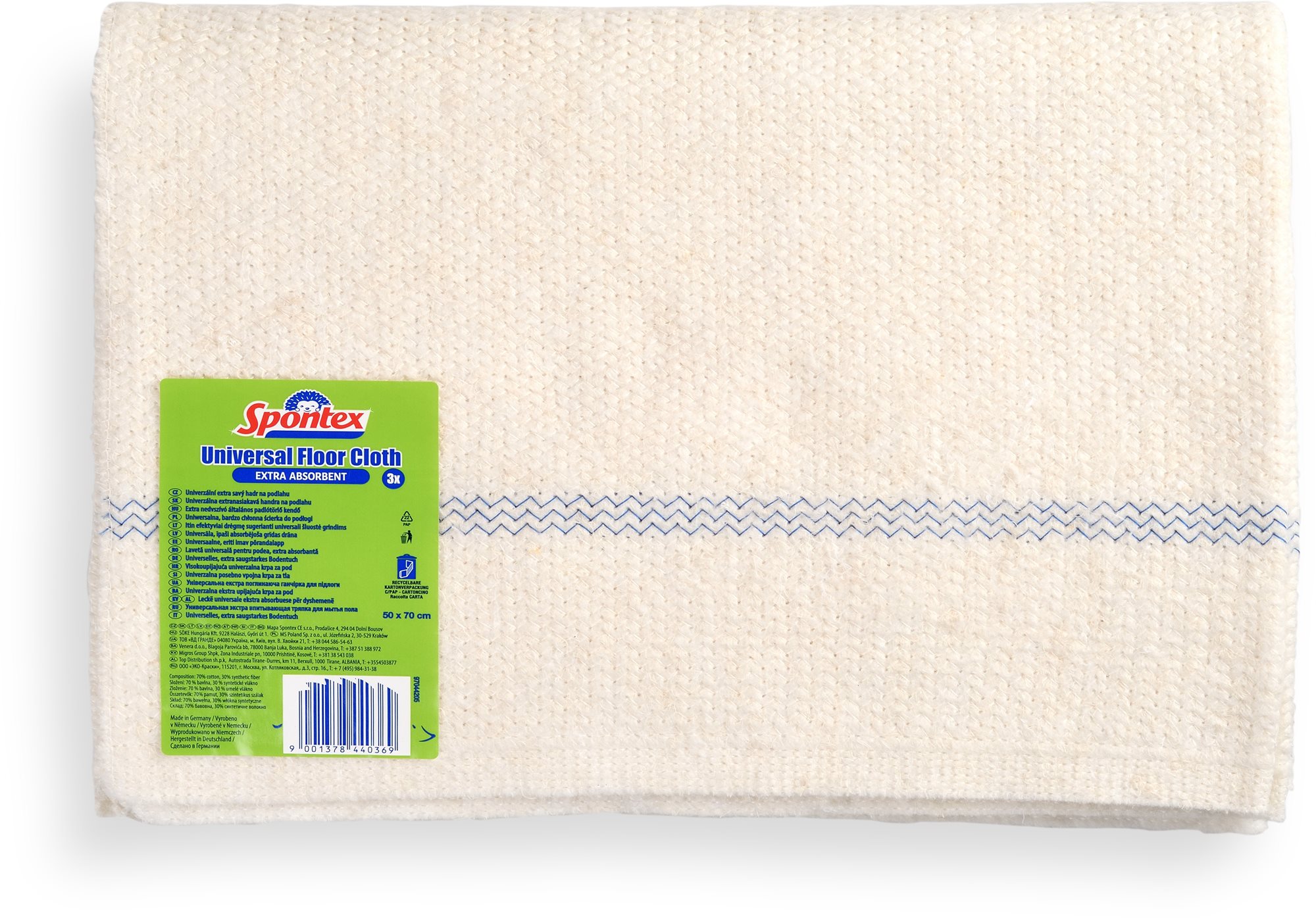 SPONTEX 3 Universal Cotton 3 ks Handra na podlahu