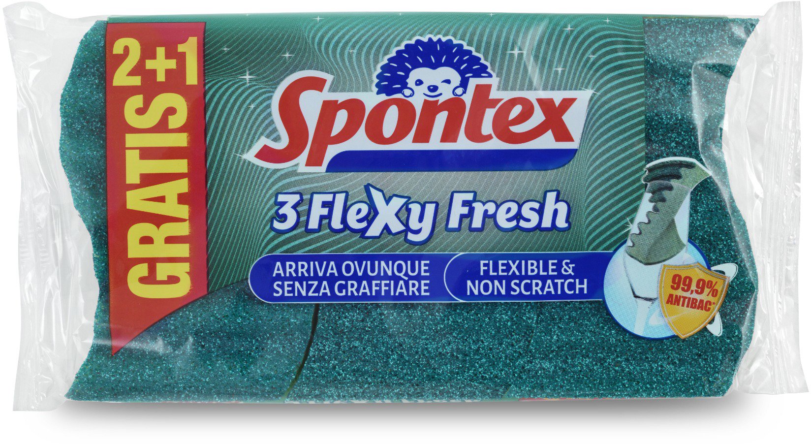 SPONTEX Scrub&Flex, špongia, 3 ks Špongia